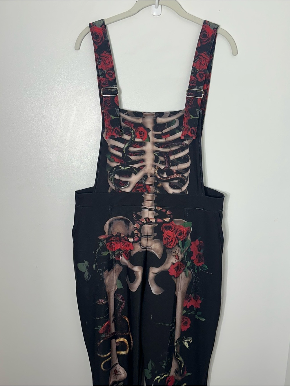 BlackMilk | Creeper Ribs Long Overalls XL NWT Gothic Skeleton Roses Snake Vault - Picture 2 of 10